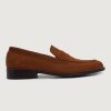 Men's Brown Suede Penny Loafers