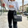 Handmade Black Handbag Full Grain Leather Shoulder Bag
