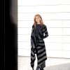 Maxi Cardigan Hooded Women Plus Size Clothing Stripe