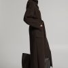 Women's Belted Cardigan Wool Long Coat With Pockets