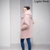 Light Pink Coat For Women Hooded Wool Cardigan