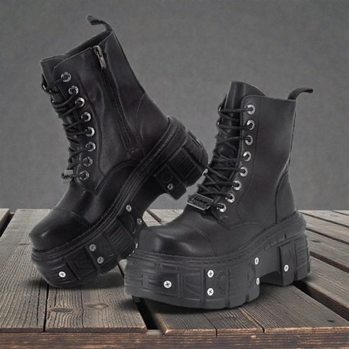 Gothic Punk Platform Boots For Women: Rock Metal
